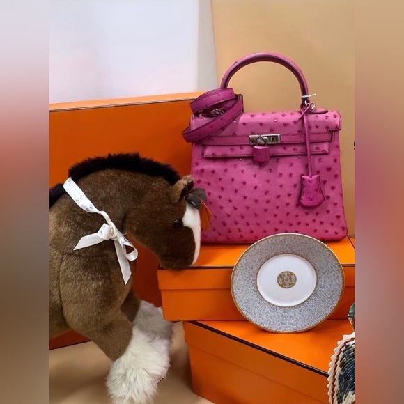 Hermes Kelly ostrich 25 - Picture 3 of 16